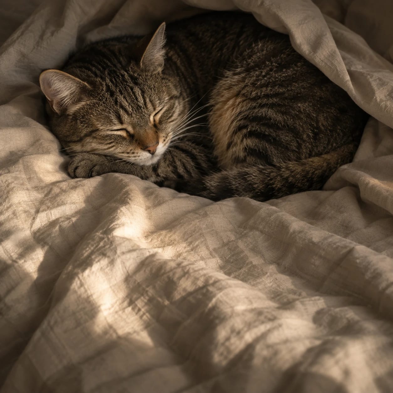 穏やかに眠る猫